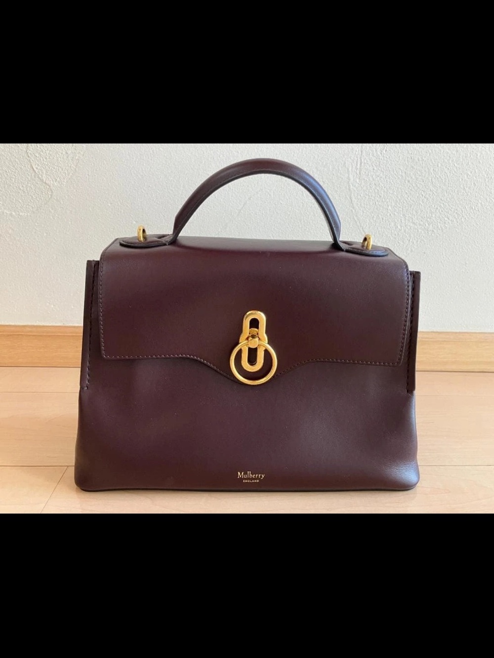 Mulberry Chocolate Brown Leather Top-Handle Satchel with Gold Hardware - Picture 2 of 15